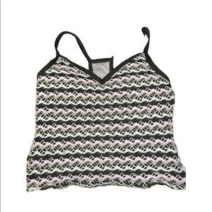 Anne Cole Green & Pink Crochet Racerback Tankini Swim